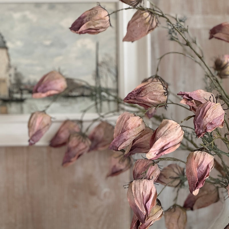 Faux Chinese Lantern Spray | Dusky Pink