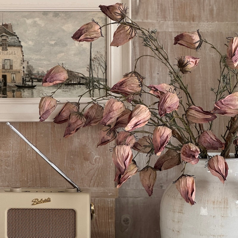 Faux Chinese Lantern Spray | Dusky Pink