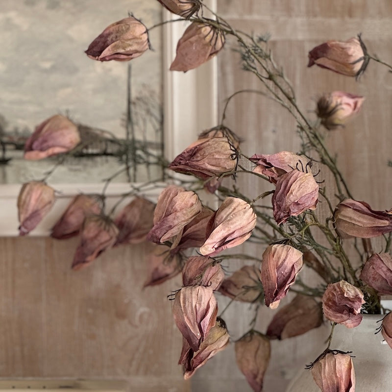 Faux Chinese Lantern Spray | Dusky Pink