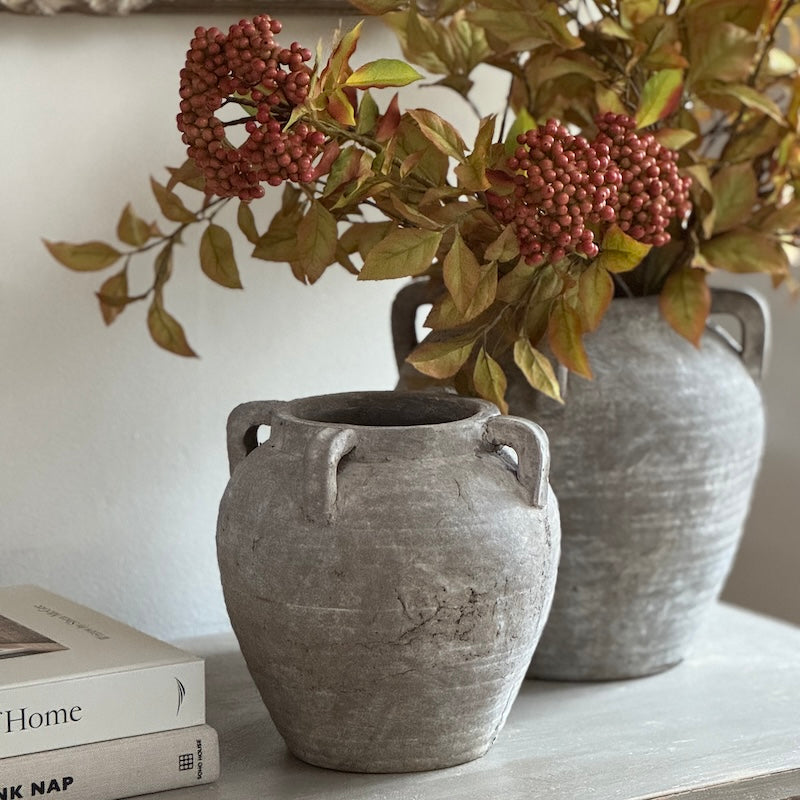 Rustic Limestone Terracotta Vase