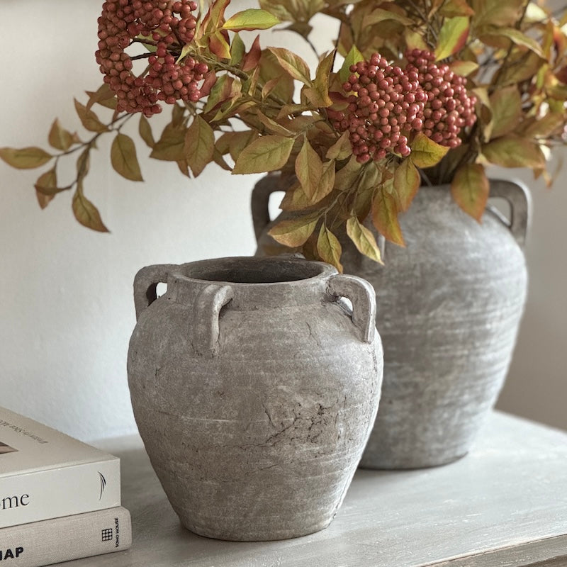 Rustic Limestone Terracotta Vase