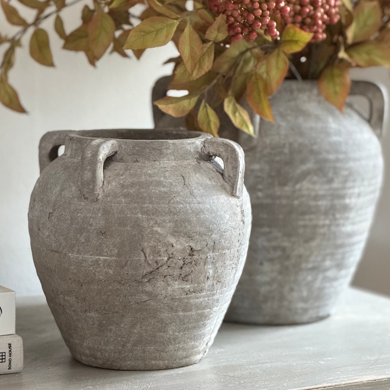 Rustic Limestone Terracotta Vase
