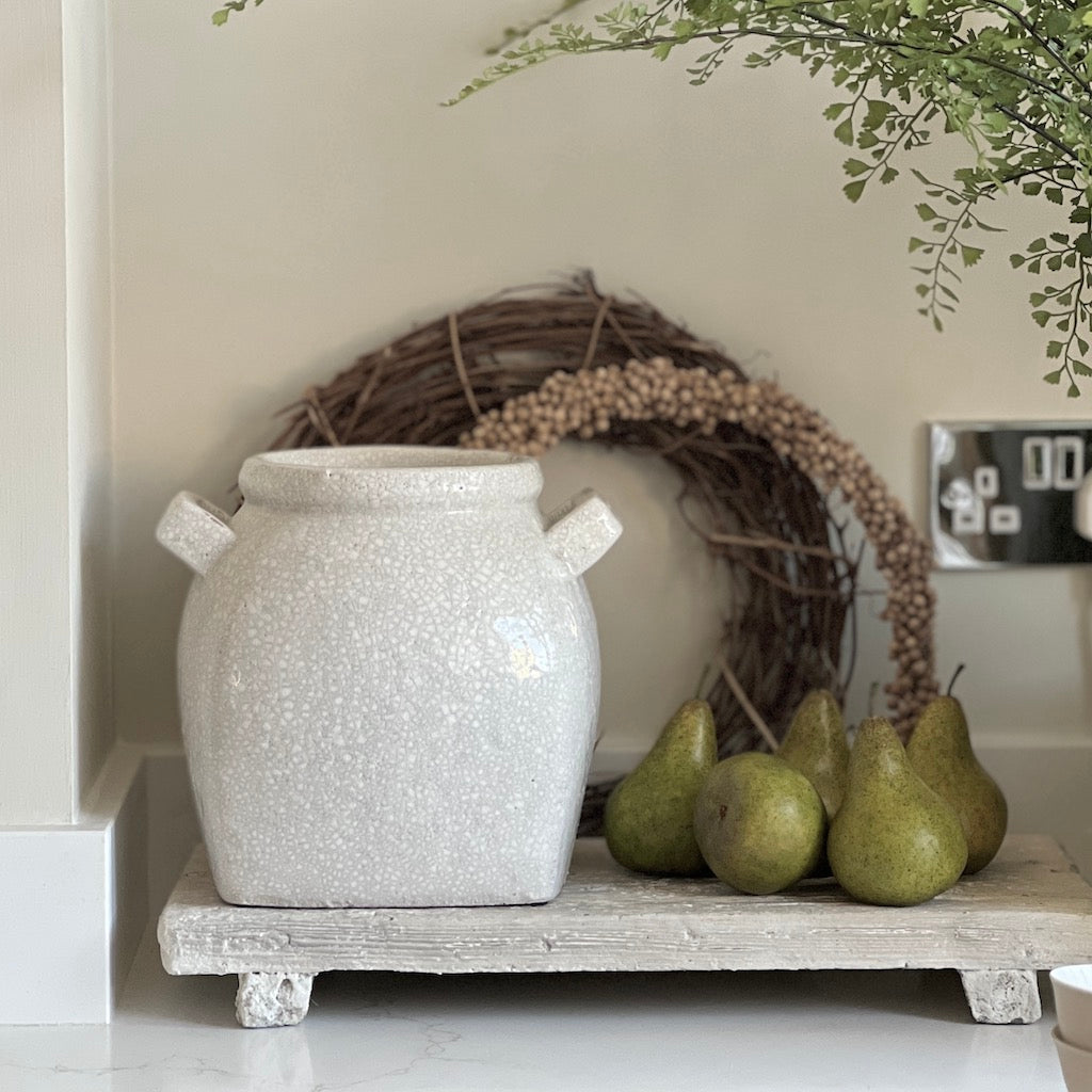 Crackle Glaze Vase Pot Handles Jeanie