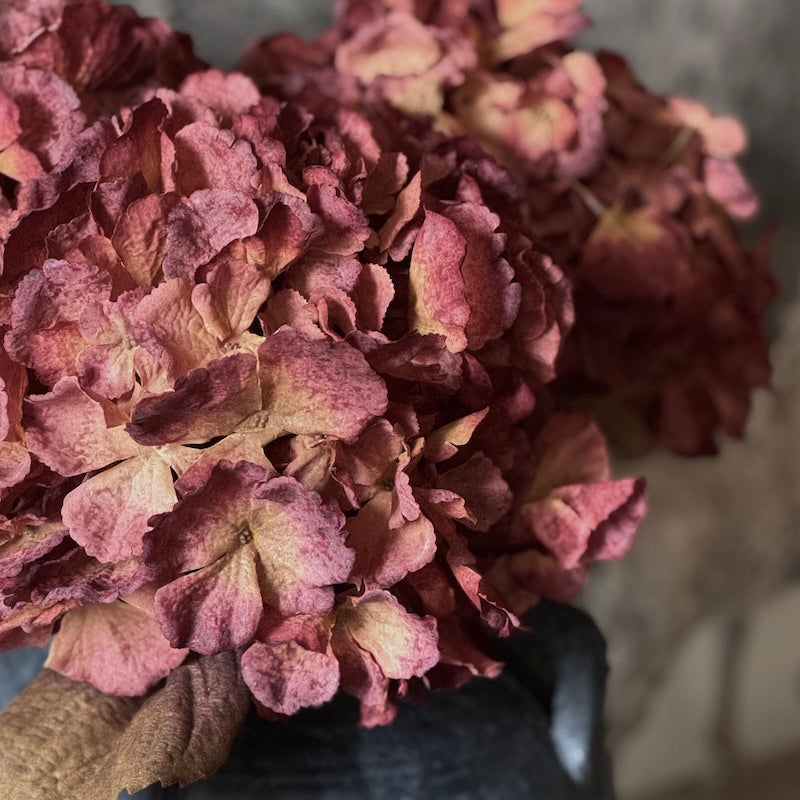 Faux Large Bloom Mulberry Hydrangea Stem