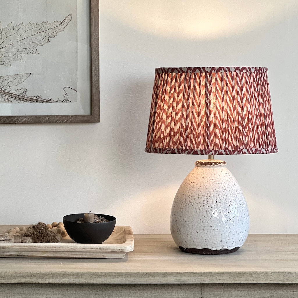 Amiras Small Crackle Glazed  Bell Table Lamp