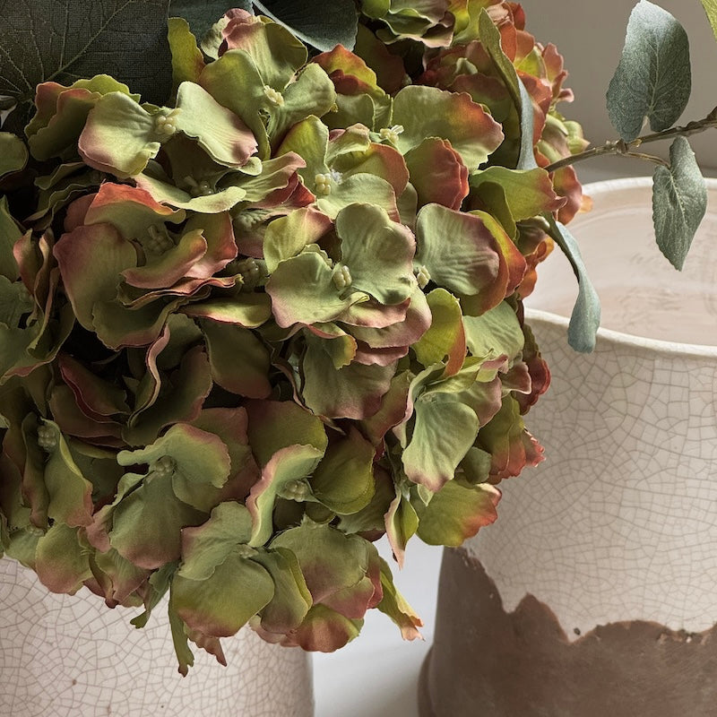 Faux Green Single Hydrangea Stem Short