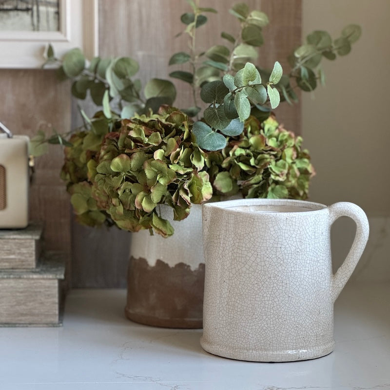 Eloje Off White Crackle Jug - SECOND (Discount applied)