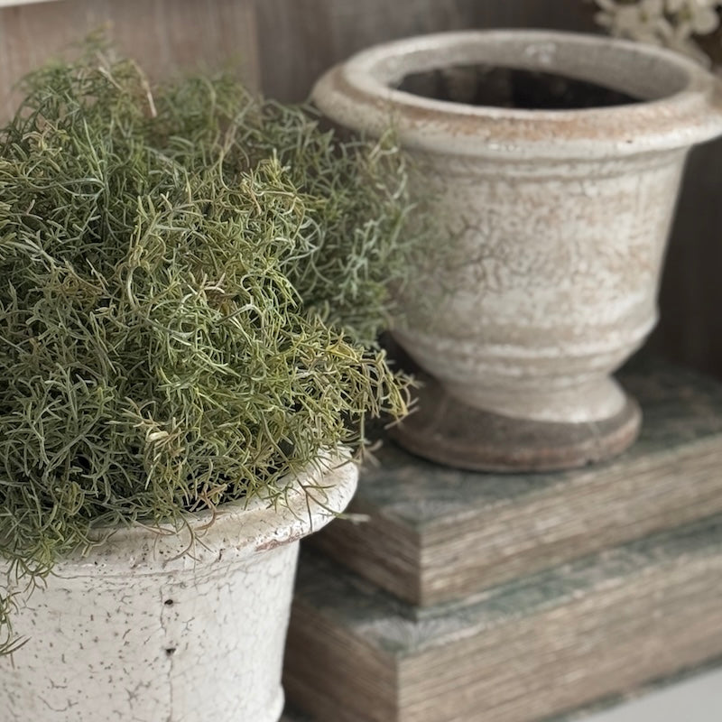 Rustic Crackled Weathered Small Urn