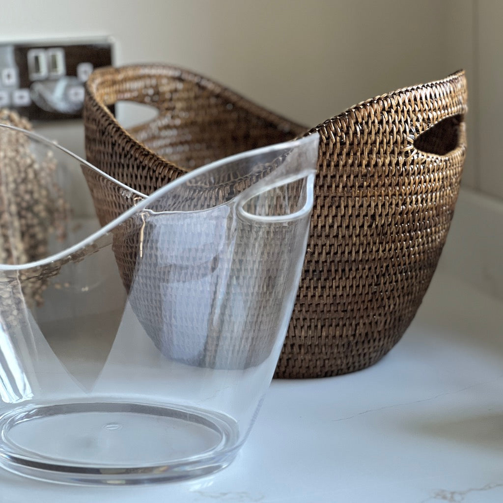 Rattan Oval Wine Champagne Cooler