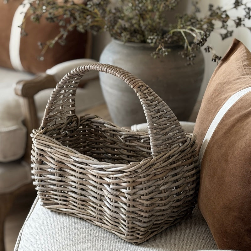 Rectangle Picnic Basket with High Handle