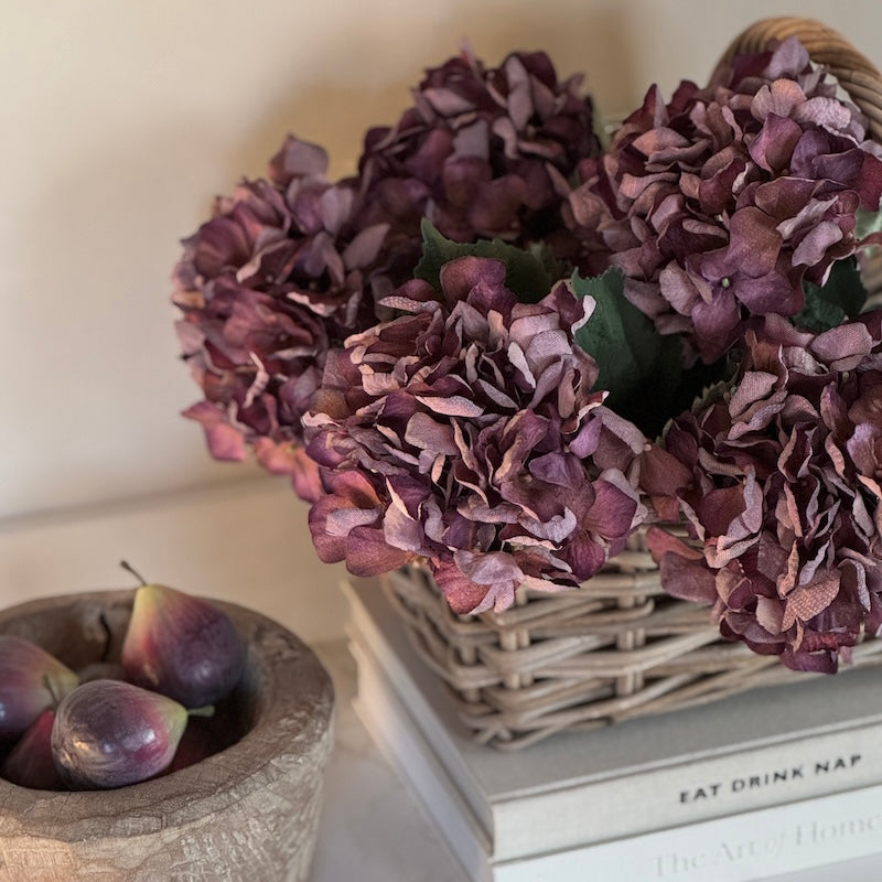 Faux Dried Damson Hydrangea