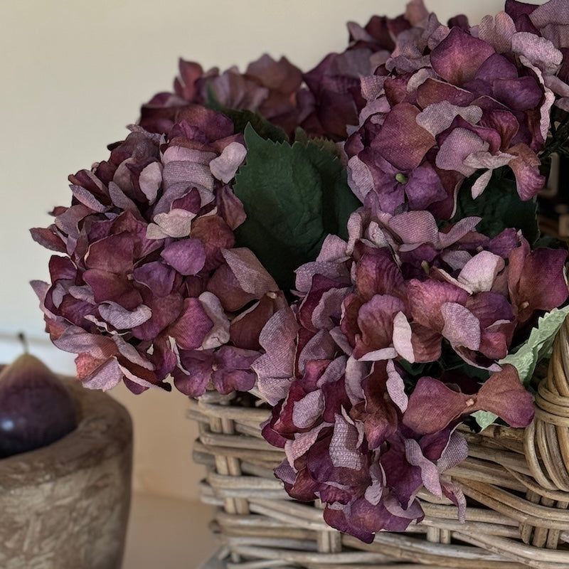 Faux Dried Damson Hydrangea