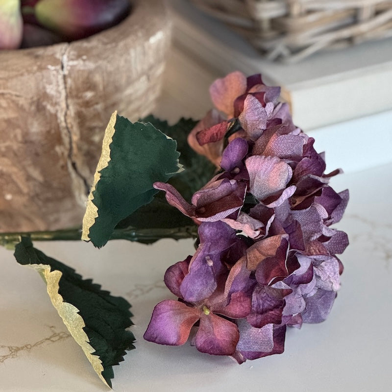 Faux Dried Damson Hydrangea