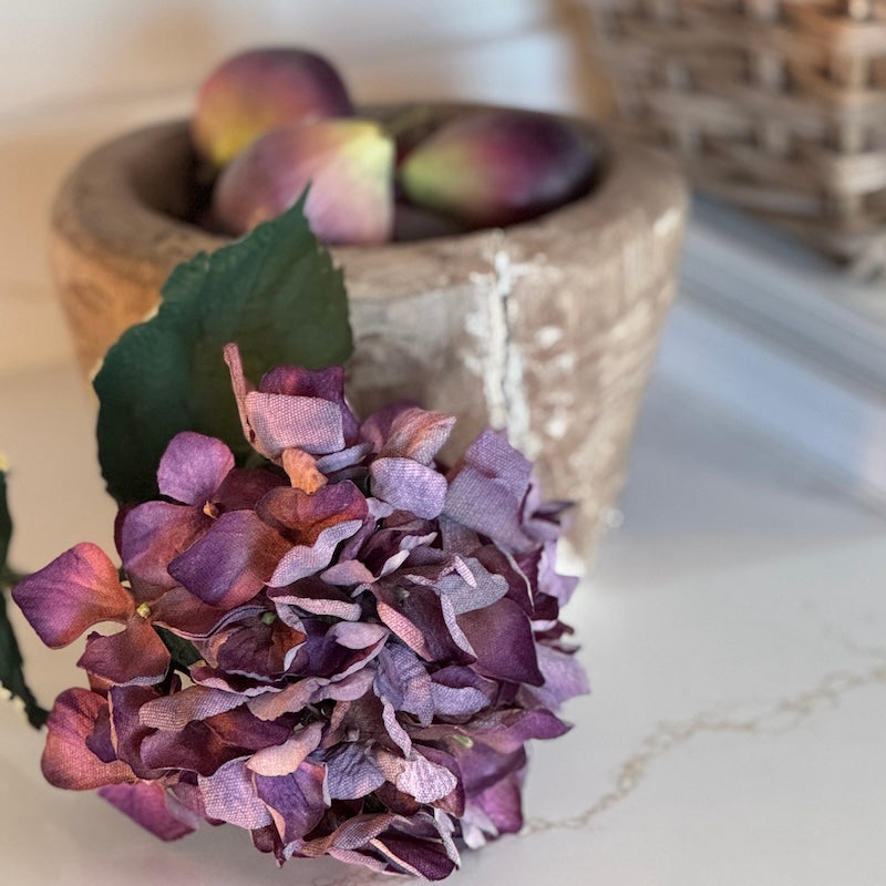 Faux Dried Damson Hydrangea
