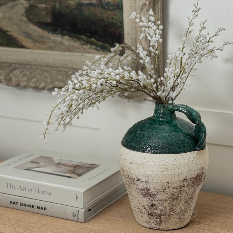 Provence Two Tone Vase With Handle