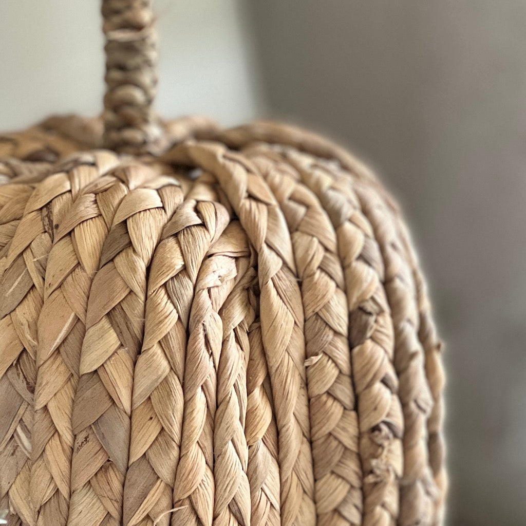 Natural Platted Grass Pumpkin
