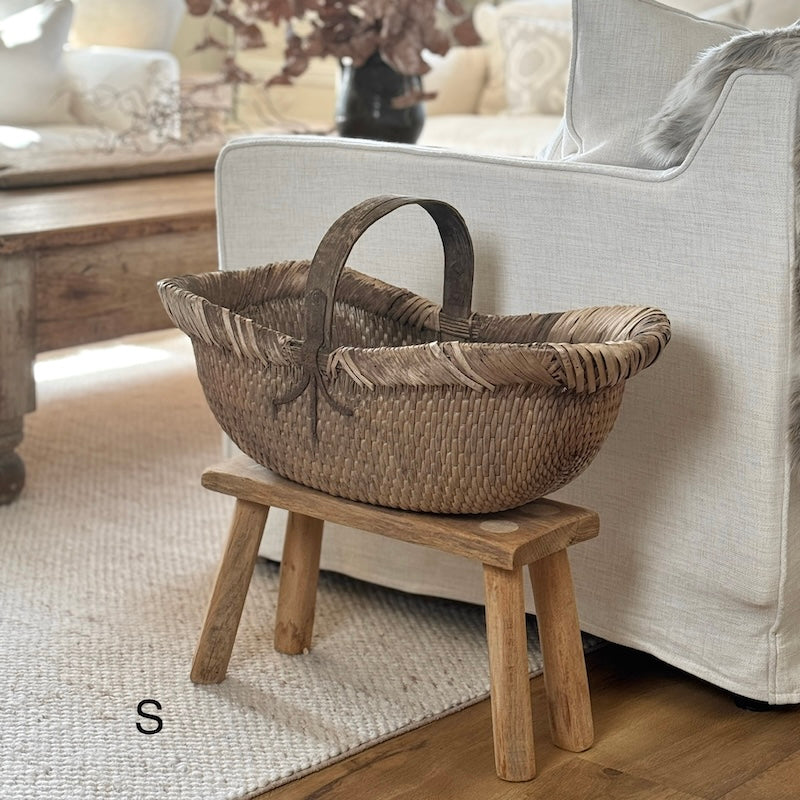 Vintage Chinese Harvest Basket