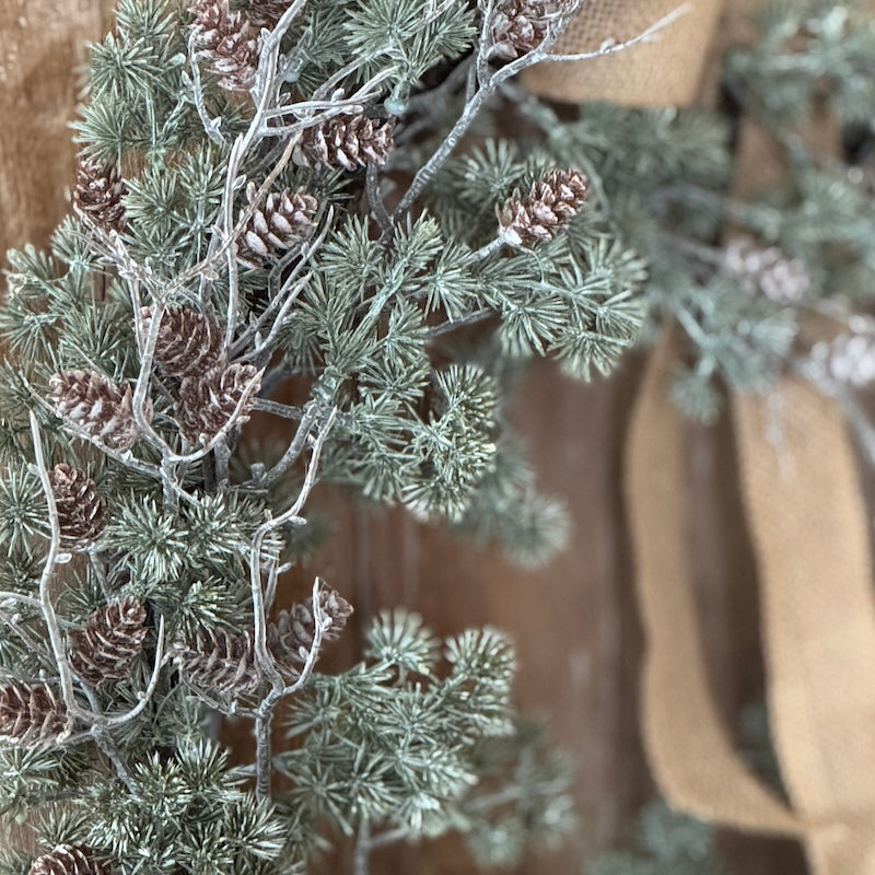 Faux Pinecone Pine Needle Wreath - 60cm