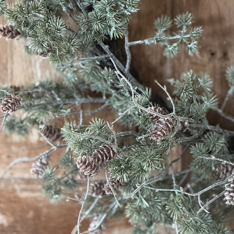 Faux Pinecone Pine Needle Wreath - 60cm
