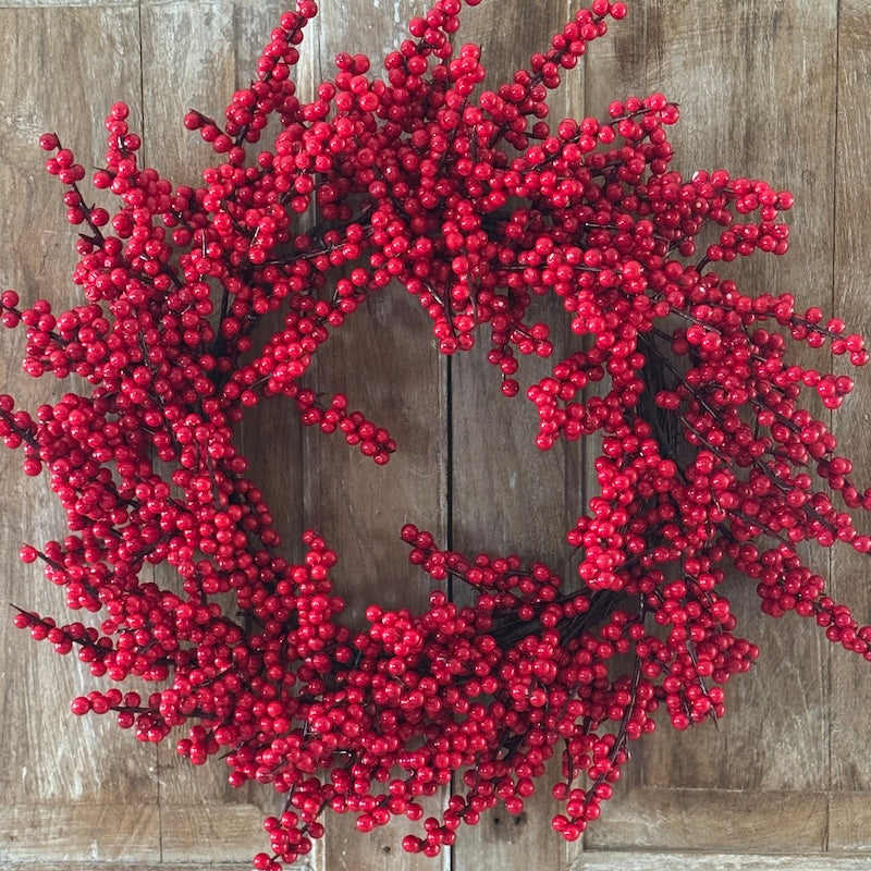 Classic Wild Red Berry Wreath - 60cm