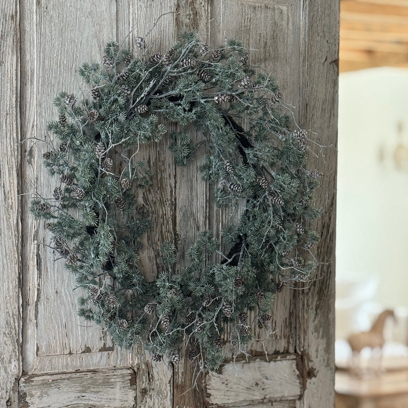 Faux Pinecone Pine Needle Wreath - 60cm