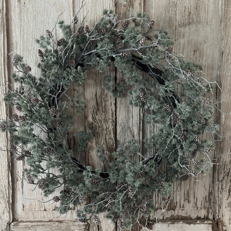Faux Pinecone Pine Needle Wreath - 60cm