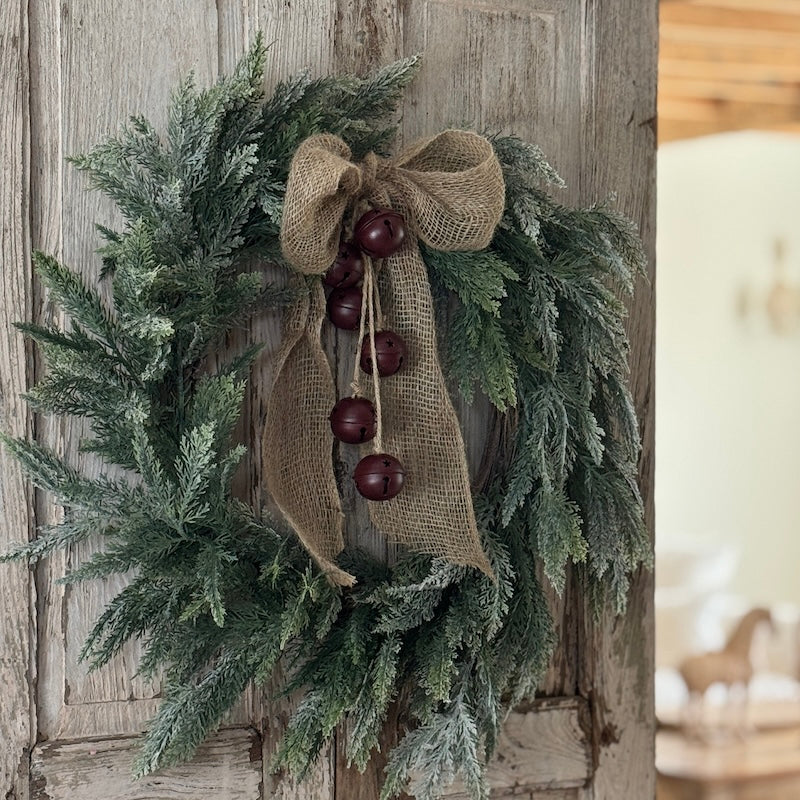 Large Snowy Green Fern Wreath - 61cm