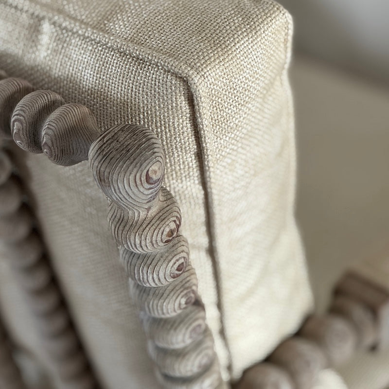 Spindle Linen Gold Indoor Outdoor Armchair