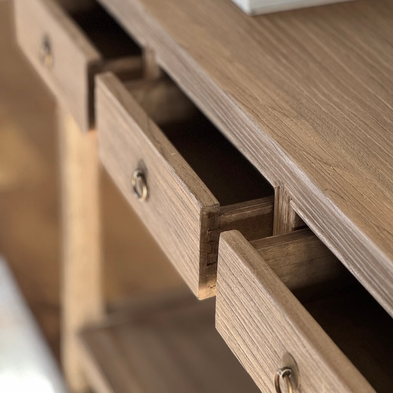 Henley Reclaimed Three Drawer Console Table