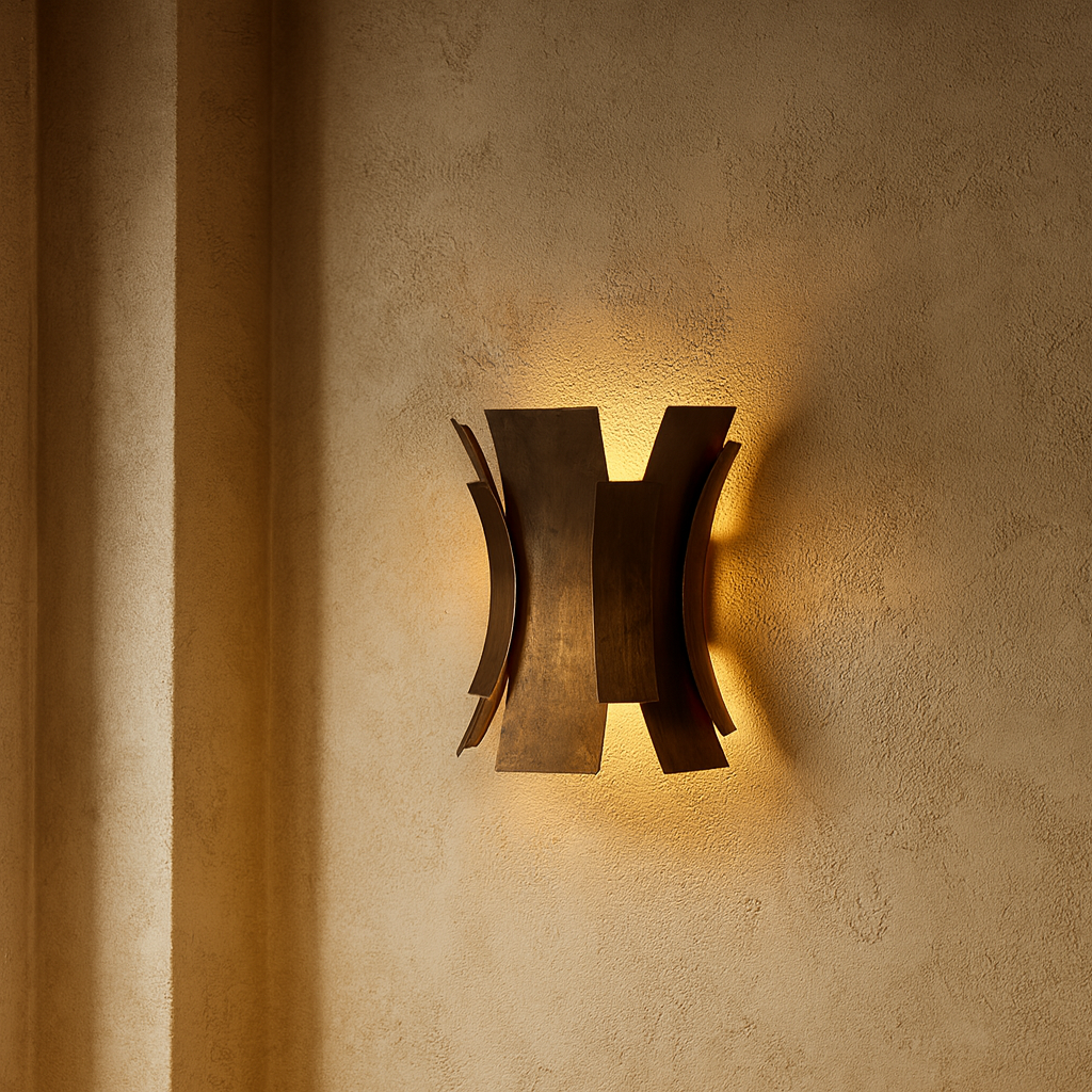 Golden Curve Deco Wall Light