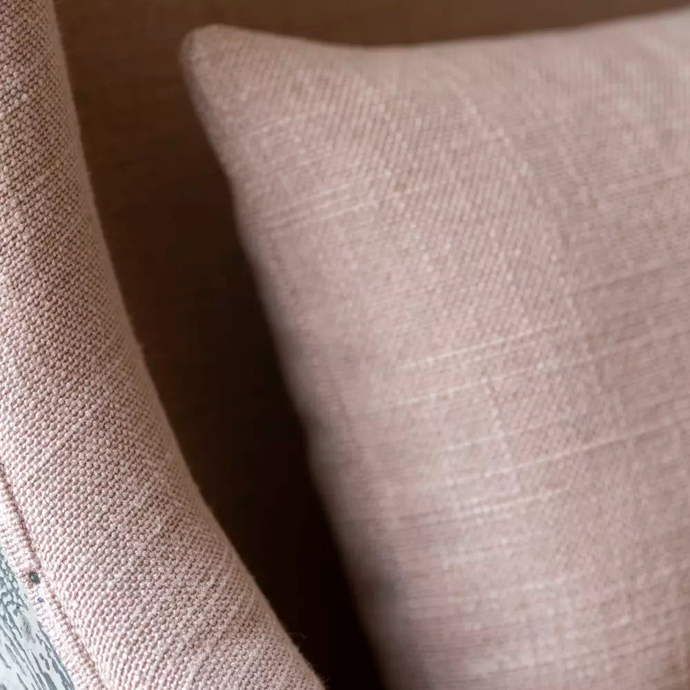 Gustavian Chair Powder Pink Fabric Open Webbed