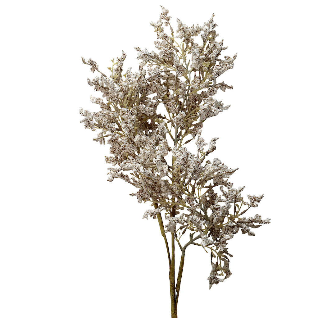 Faux Dried Ivory Cotinus Branch