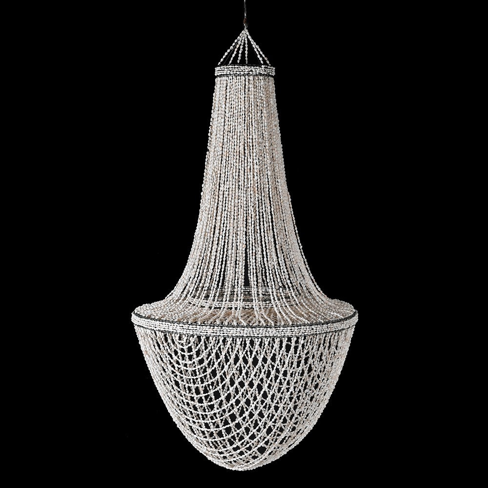Shell Pattern Ceiling Hand Made White Shells Ceiling Shade – Cowshed Interiors
