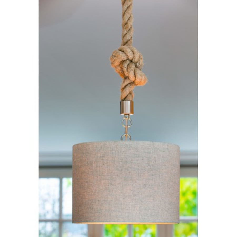 Rope Pendant Light Fitting with Ceiling Rose