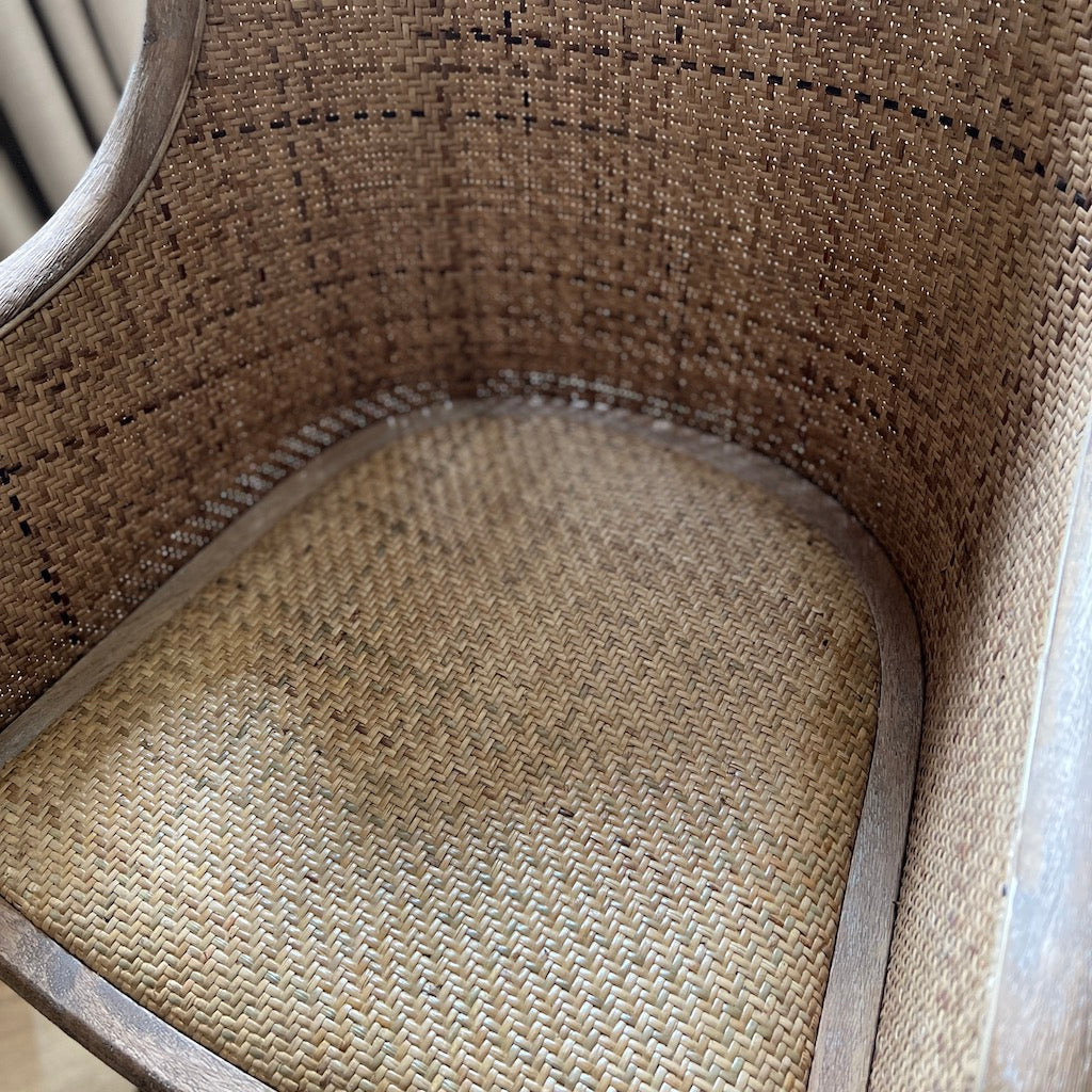 French Style Woven Tub Chair