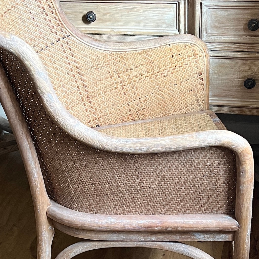 French Style Woven Tub Chair
