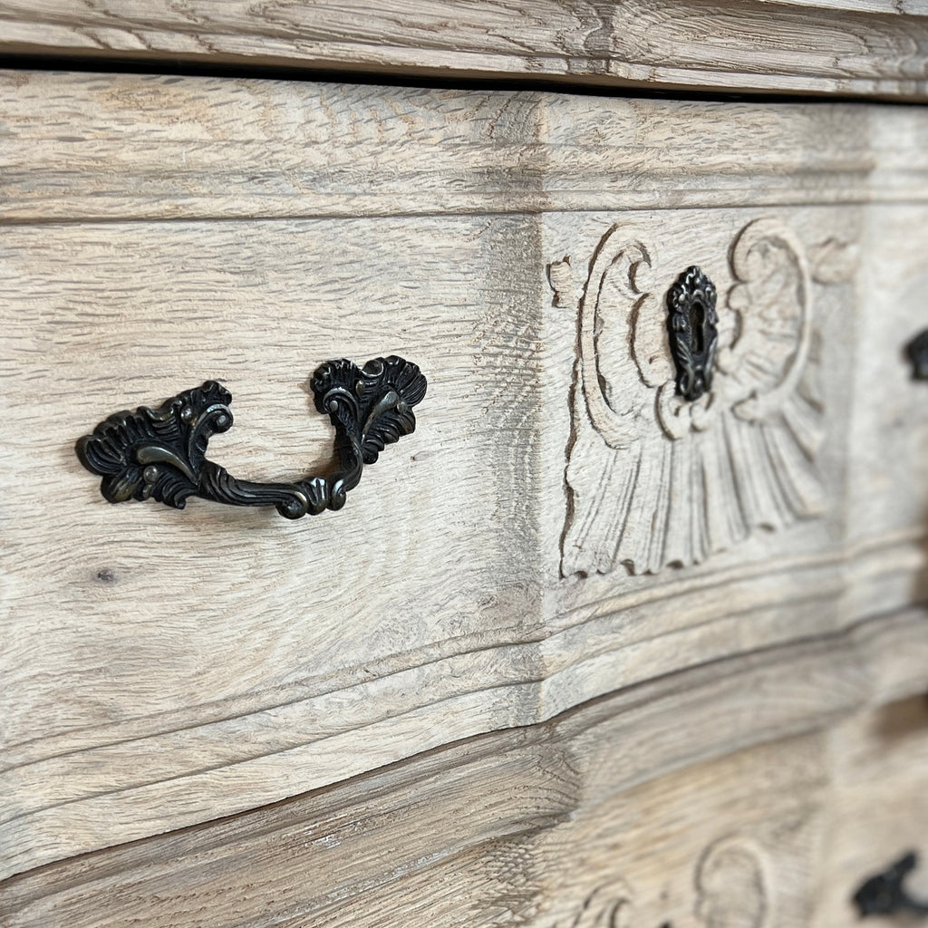 French Mid 19th Century Ornate Carved Chest of Drawers
