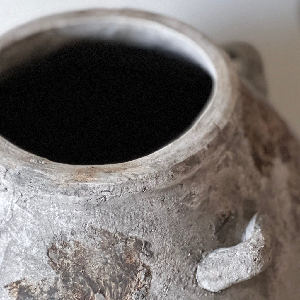 Charaki Aged Distressed Heavy Vase