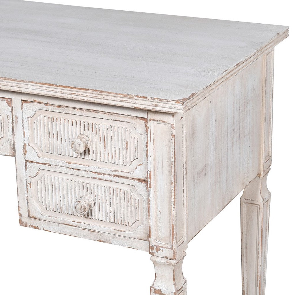Gustavian 5 Drawer Ribbed Writing Desk
