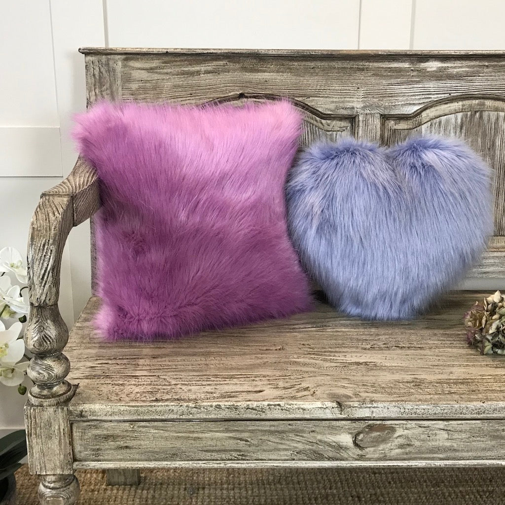 Helen Moore Luxury Faux Fur Heart Cushion