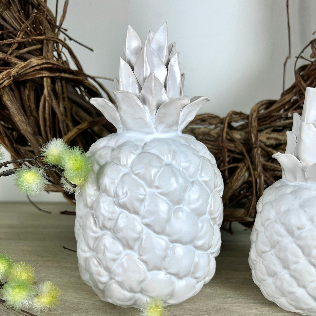 White Pineapple Candleholder