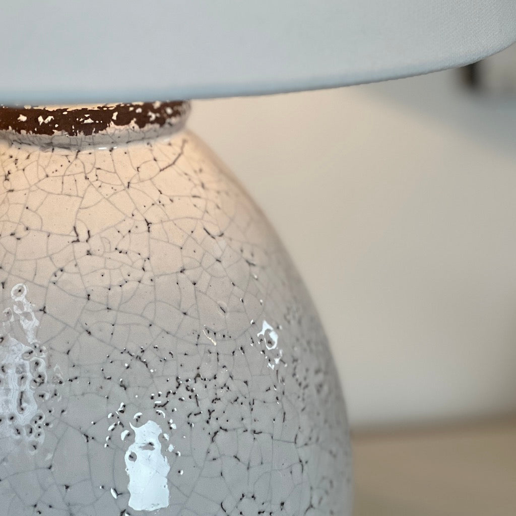 Small Crackle Glazed Pamir Bell Table Lamp