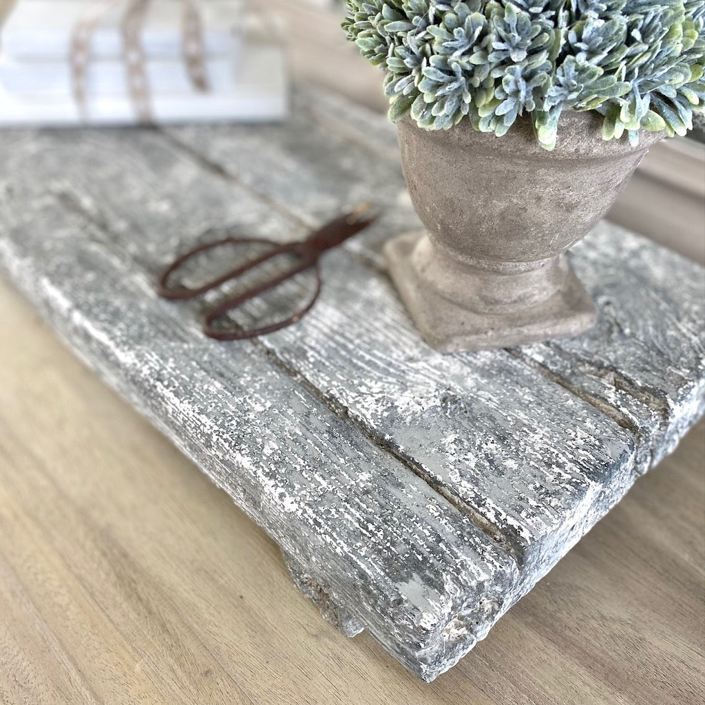 Distressed Stoneware Decorative Tray