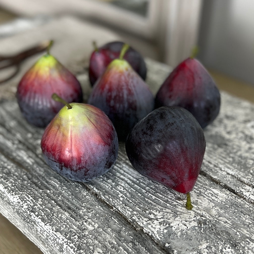 Six Decorative Faux Figs