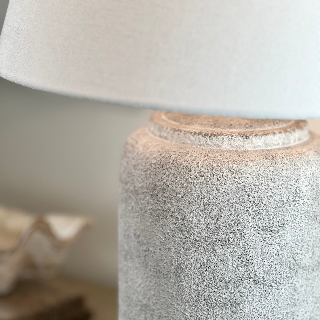 Ceramic Textured Pillar Lamp