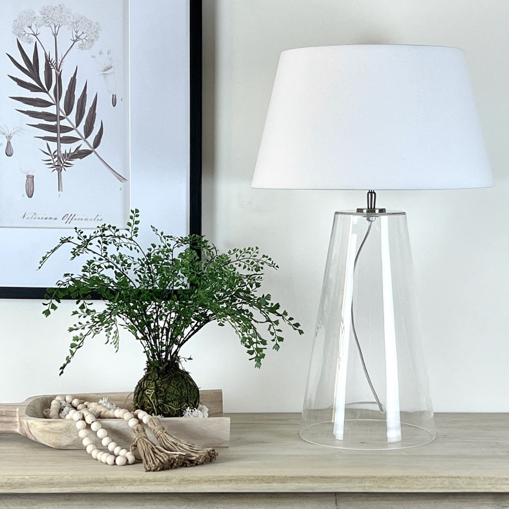 Connie Clear Glass Conical Table Lamp