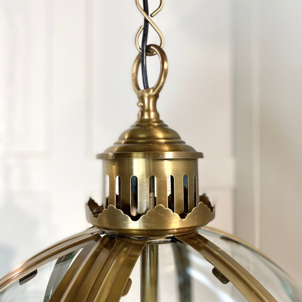 Bronze Glass Globe Lantern Residential Ceiling Light