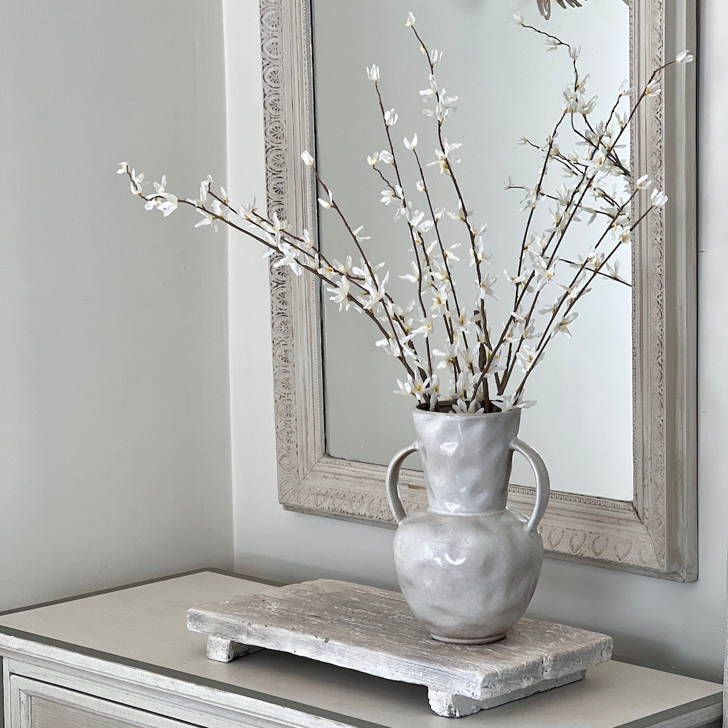 Off White Speckled Amphora Vase