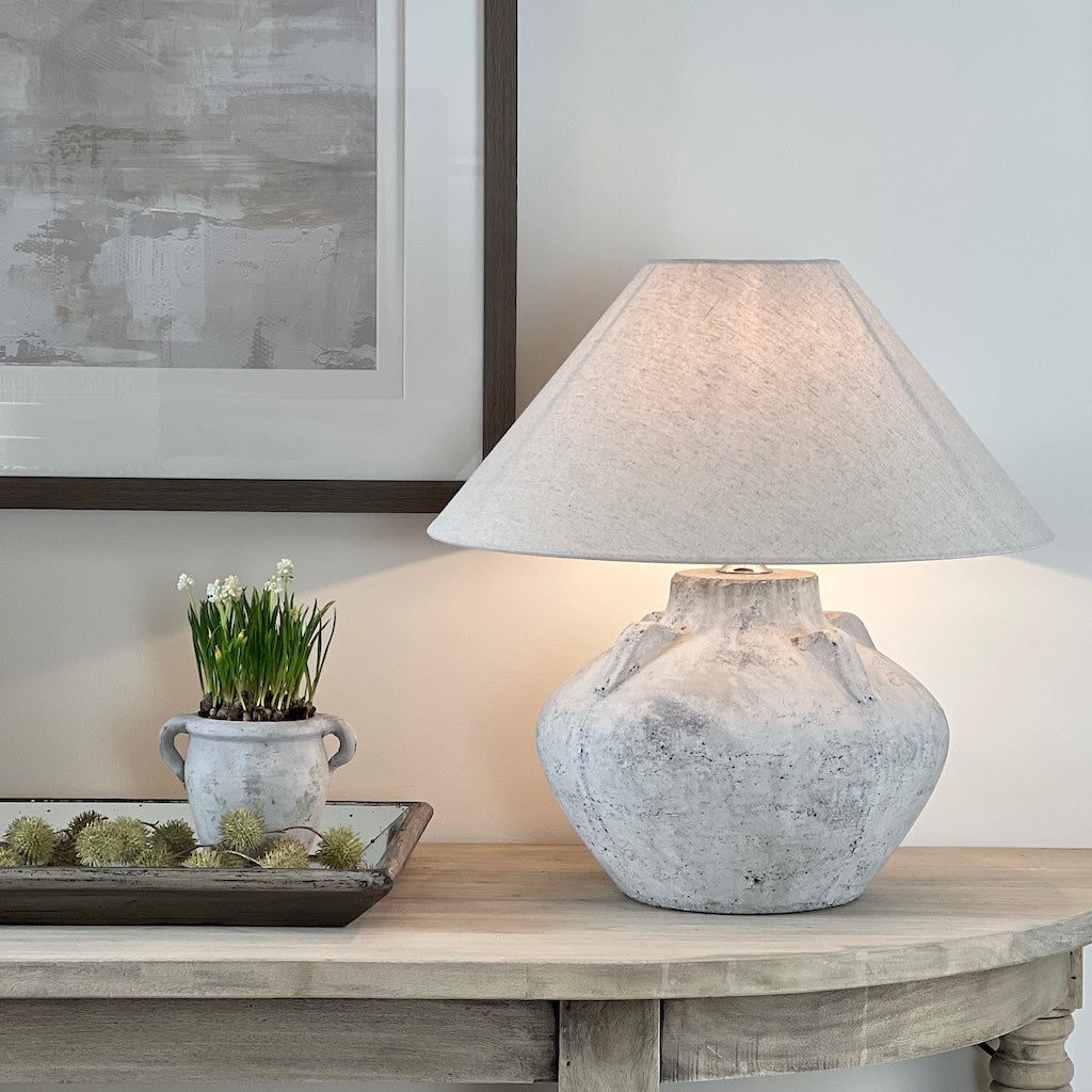 Grey Ceramic Jug Lamp Baccio