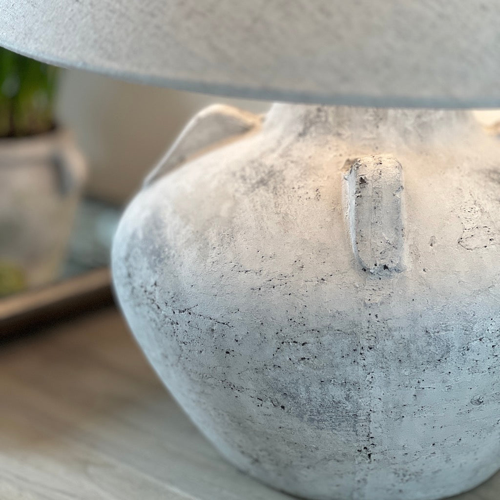Grey Ceramic Jug Lamp Baccio